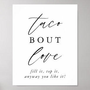 Rustikale Kalligrafie Taco Bout Liebe Taco Bar Sig Poster