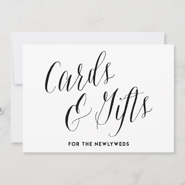 Rustikale Kalligraphie-Karten und Geschenke Hochze (Vorderseite)