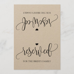 Rustikale Kalligraphie vorbehaltener Zeichenzelt ( Einladung