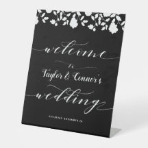 Rustikale Kalligraphie Willkommen auf unserem Hoch