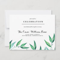 Rustikale Karettgrün Hochzeitskarte