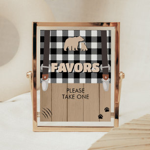 Rustikale Karierte Lumberjack Baby Duschfavoriten Poster