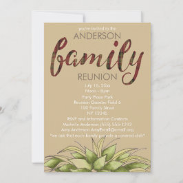 Rustikale Karierte und Leaf Country Family Wieders Einladung