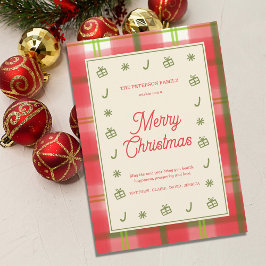 Rustikale Karierte Weihnachten Frohe Weihnachten