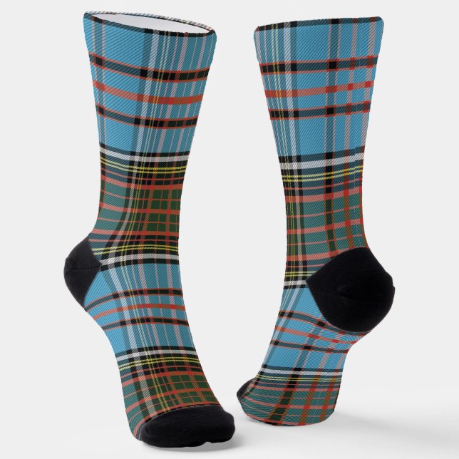 Rustikale Karo Elegant Anderson Tartan Socken (Gewinkelt)