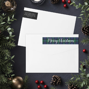 Rustikale Karo Frohe Weihnachten Absenderadresse