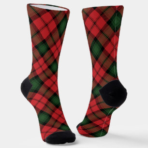 Rustikale Karo Kariert Rot Grün Tartan Socken