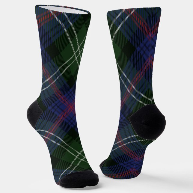Rustikale Karo-Lila-Kariert Sutherland Tartan Socken (Gewinkelt)