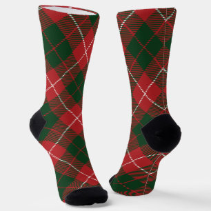Rustikale Karo Rot Grün Tartan Feiertage Socken