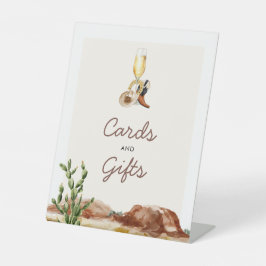 Rustikale Karten und Geschenke Brautparty Sockelschild