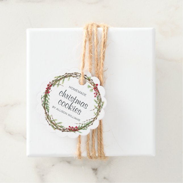 Rustikale Kätzchen Geschenkanhänger (Beispiel)