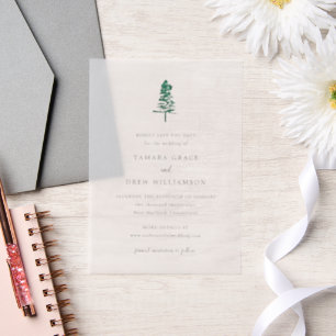 Rustikale Kiefernbaum Moderne Hochzeit "Save the D