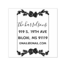 Rustikale Kiefernkone-Briefmarke