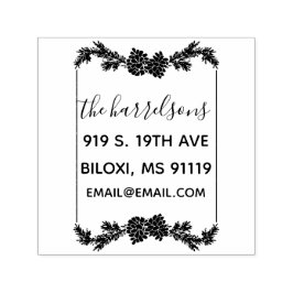 Rustikale Kiefernkone-Briefmarke Permastempel