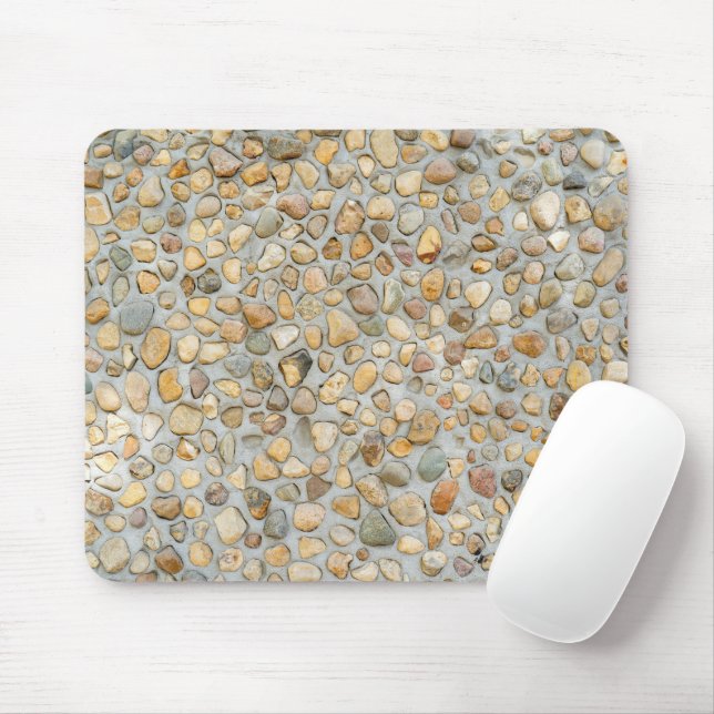 Rustikale Kieselsteinmauer  Mousepad (Mit Mouse)