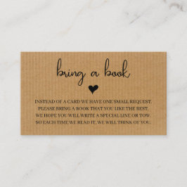 Rustikale Kinderdusche mit Buchanfrage Begleitkarte