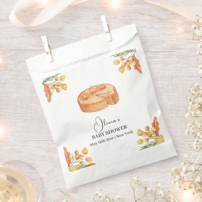 Rustikale kleine Süsse Pumpkin Pie Fall Baby Dusch Geschenktütchen (Ausgeschnitten)