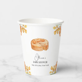 Rustikale kleine Süsse Pumpkin Pie Fall Baby Dusch Pappbecher