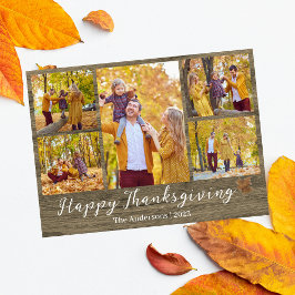 Rustikale Kollektion des Fotos der modernen Ernted Feiertagskarte