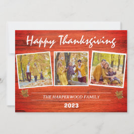 Rustikale Kollektion des Fotos der modernen Ernted Feiertagskarte