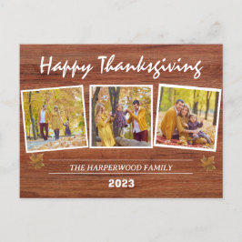 Rustikale Kollektion des Fotos der modernen Ernted Feiertagspostkarte