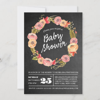 Rustikale Kopfbrett Blumenstrauß BABY Dusche einla Einladung