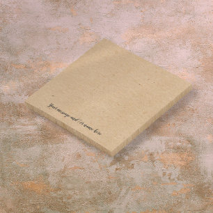 Rustikale Kraft Boho Papier Style Personalisiert Post-it Klebezettel