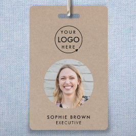 Rustikale Kraft Business ID | Minimalistische Mita Ausweis