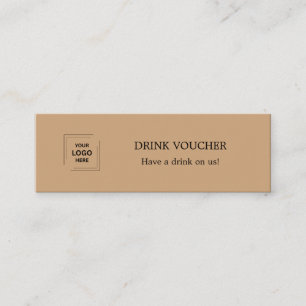 Rustikale Kraft Corporate Event Branding Design Mini Visitenkarte