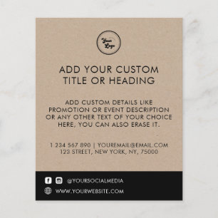 Rustikale Kraft Custom Business Logo & Social Medi Flyer