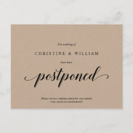 Rustikale Kraft, Einladung zur Hochzeit aufgeschob Postkarte