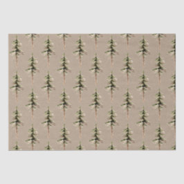 Rustikale Kraft Elegant Wald Pine Tree Seidenpapier