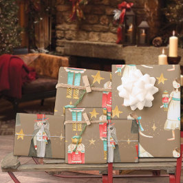 Rustikale Kraft Geschenkpapier Set