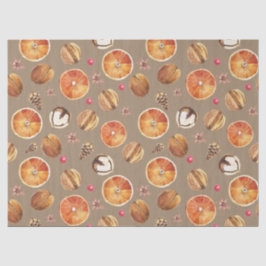 Rustikale Kraft getrocknete Orangenscheiben Gewürz Seidenpapier