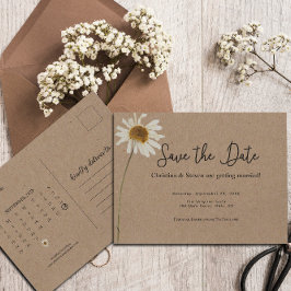 Rustikale Kraft getrocknete Sonnenblumenhochzeit r Postkarte