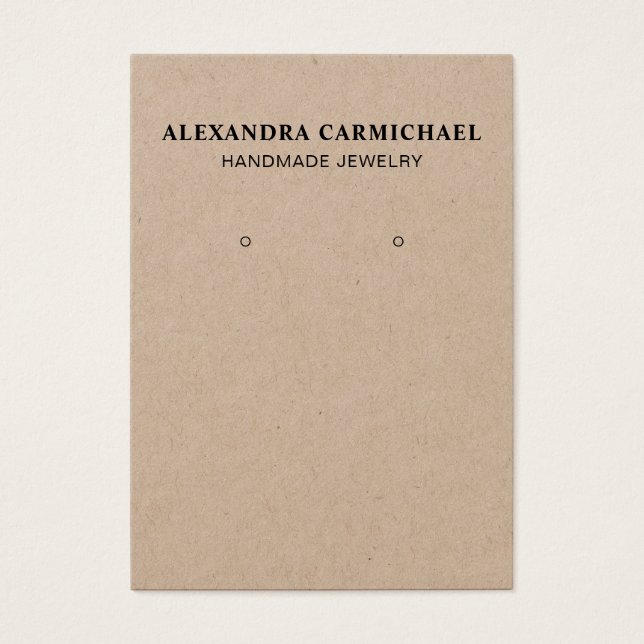 Rustikale Kraft Handmade Schmuckkollektion Ohrring (Vorderseite)