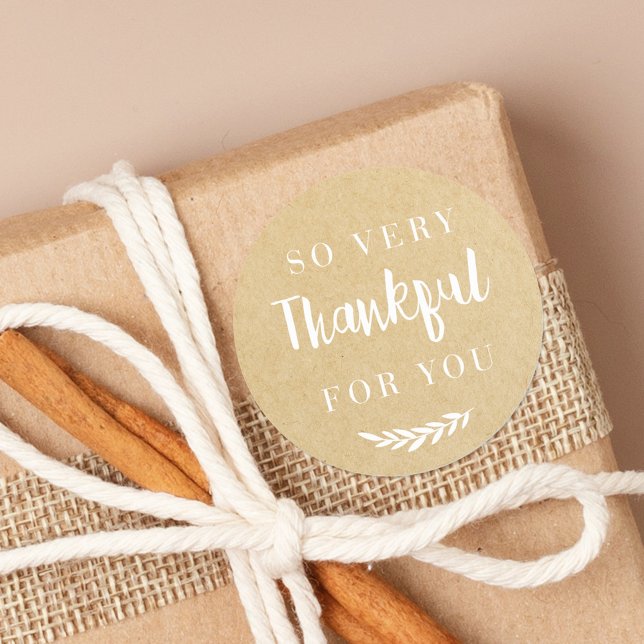 Rustikale Kraft Herbst Erntedank Geschenk Runder Aufkleber (Von Creator hochgeladen)