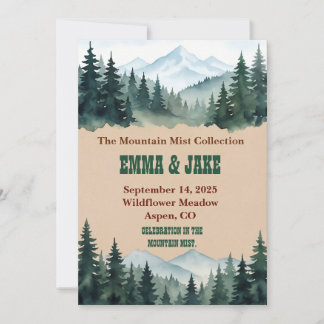 Rustikale Kraft-Kiefernwald-Hochzeitskollektion Dankeskarte