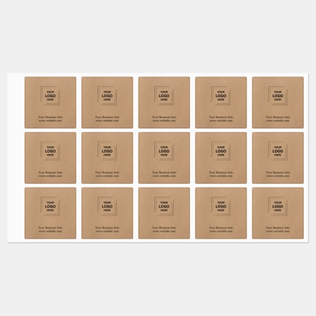 Rustikale Kraft moderne Geschäftsetikettendesign Etiketten (Blatt)