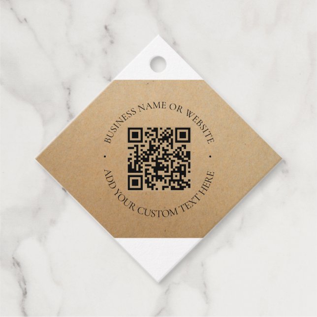 Rustikale Kraft Moderne, stilvoll Beruflich Geschenkanhänger (Vorderseite)