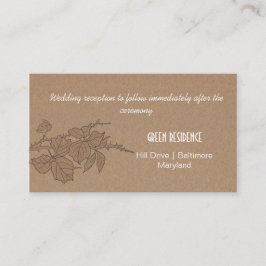 Rustikale Kraft-Papier-Herbstlaube zum Hochzeitset Begleitkarte