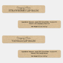Rustikale Kraft Papier Stil Lip Balm Business Cust