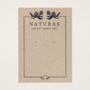 Rustikale Kraft Pine Cones Earring Juwelier Displa