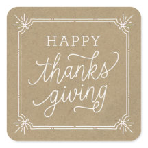 Rustikale Kraft-Rahmen-Happy Thanksgiving