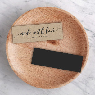 Rustikale Kraft Relax-Schrift, hergestellt mit Lie Mini Visitenkarte