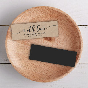 Rustikale Kraft Relax Script Wedding mit Liebe
