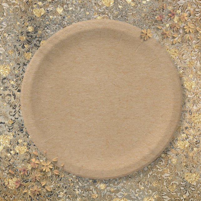 Rustikale Kraft Simple Stylish Boho Pappteller (Rustic Kraft Simple Stylish Boho Paper Plates)