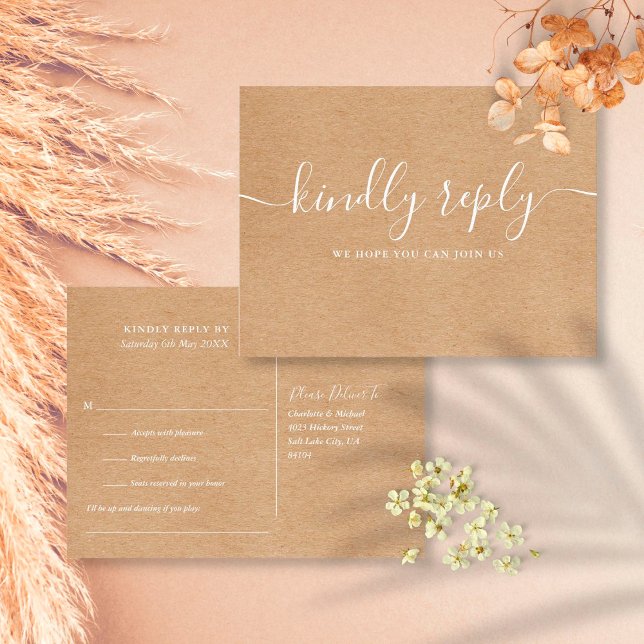 Rustikale Kraft Song Request UAWG Postkarte (Von Creator hochgeladen)