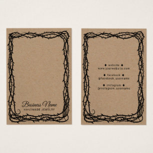 Rustikale Kraft Thorn Vine Schmuck Ohrring Display