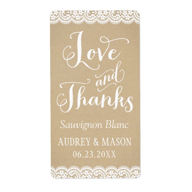 Rustikale Kraft und Spitzenweine Hochzeit Wein Gef (Vorne)